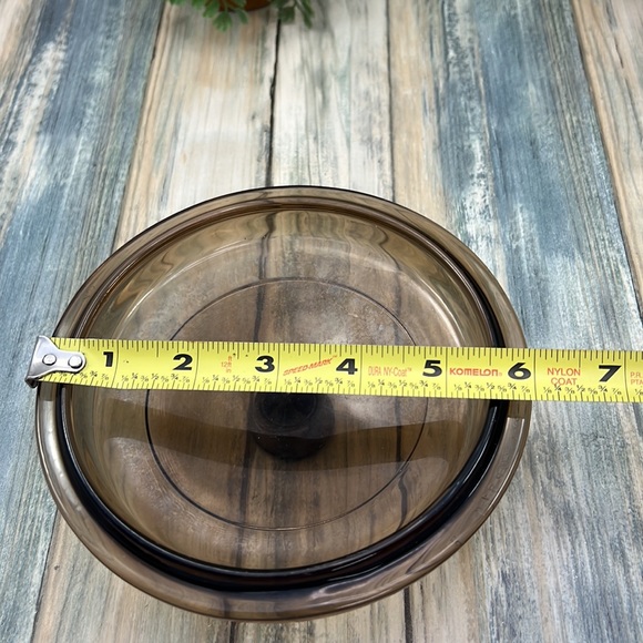 🌸⭐️Pyrex amber brown glass pot pan lid P81C - Picture 6 of 6